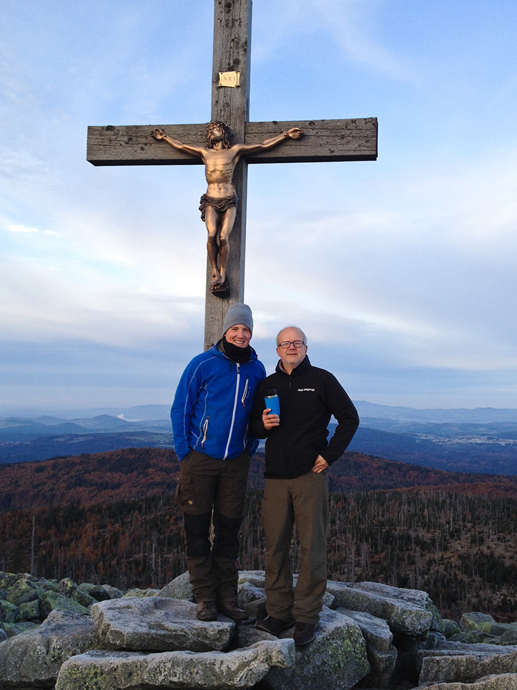 Markus Botzek und Ich am Gipfel des Lusen